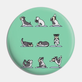 Miniature Schnauzer yoga Pin