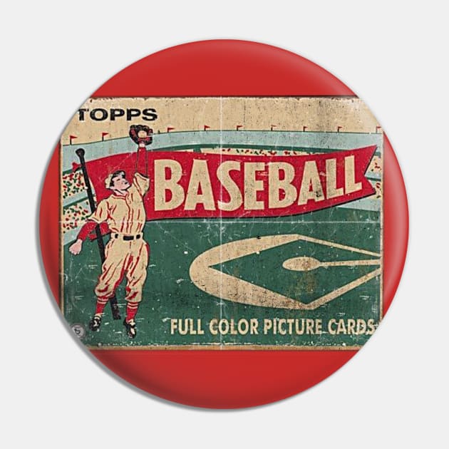 Vintage Baseball Trading Card Pin by Alema Art