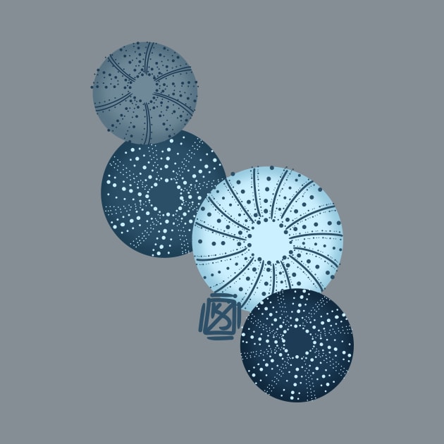 Blue Sea Urchins by Pastel.Punkk