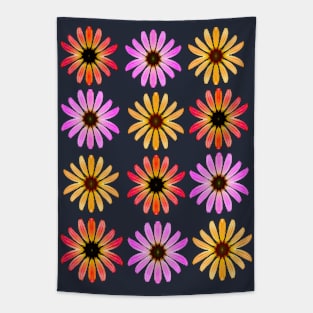 Pretty Colorful Daisies Tapestry