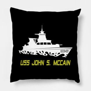 Uss John Mccain DDG 56 Gold Pillow