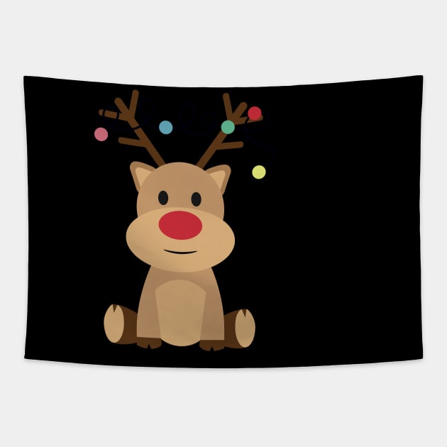 Christmas Reindeer Tapestry by D's Tee's