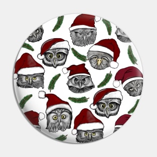 Owl  Christmas pattern Pin