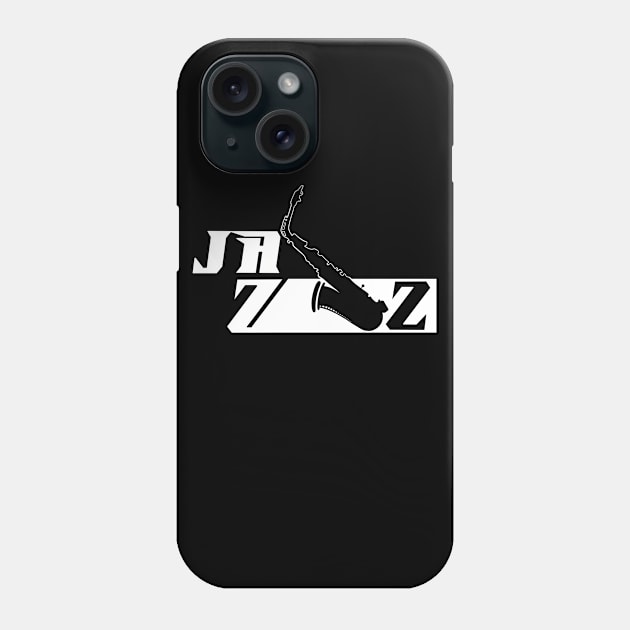 Jazz with saxophone Phone Case by Designs by Romeo