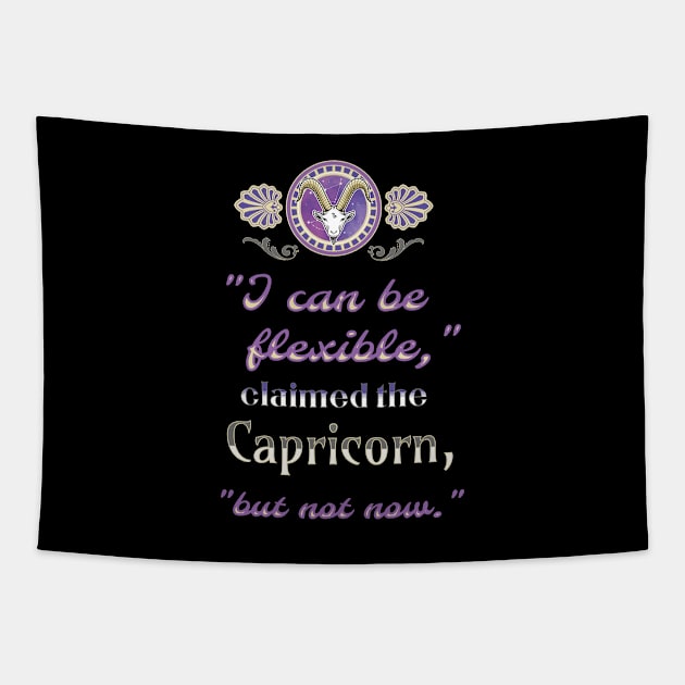 Ironic astrological quotes: Capricorn Tapestry by Ludilac