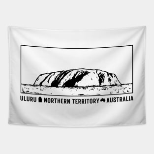 Uluru Illustration Tapestry
