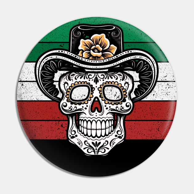 Sugar Skull Halloween Pin by MelodyStudio