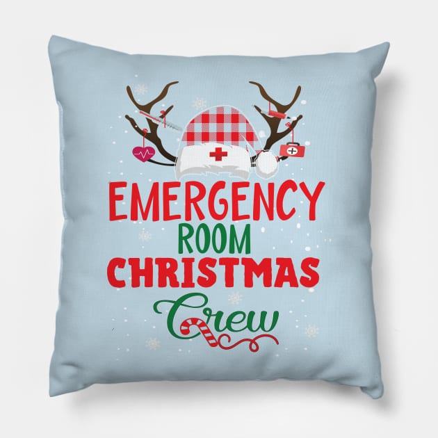 Emergency room christmas crew er nurse gift Pillow by DODG99