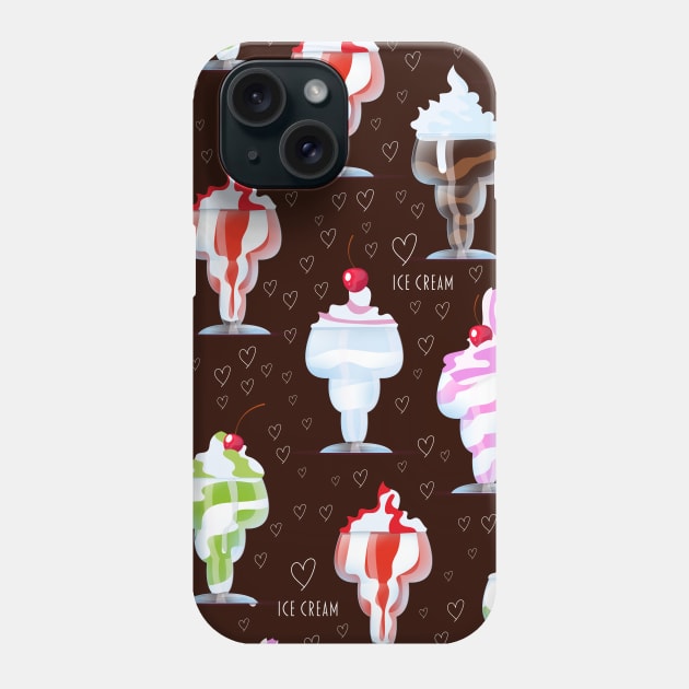 Ice cream pattern Phone Case by nickemporium1