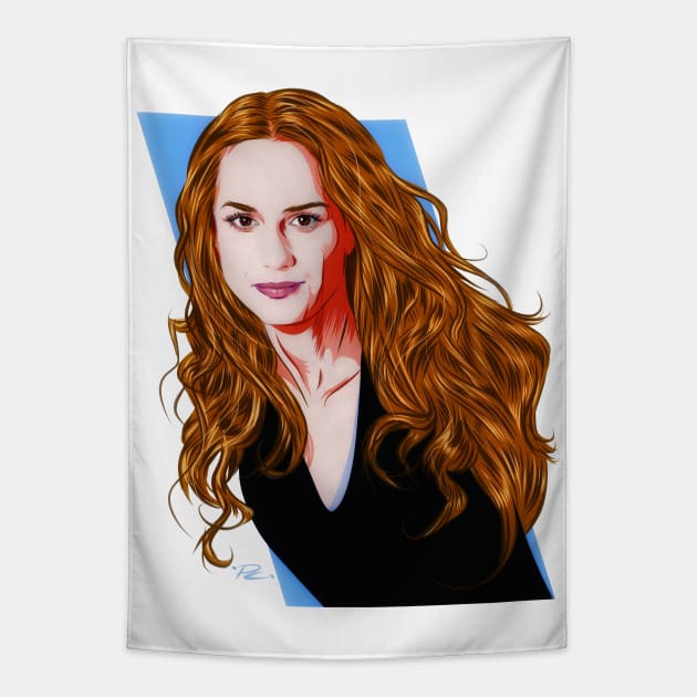 Holly Hunter - An illustration by Paul Cemmick Tapestry by PLAYDIGITAL2020