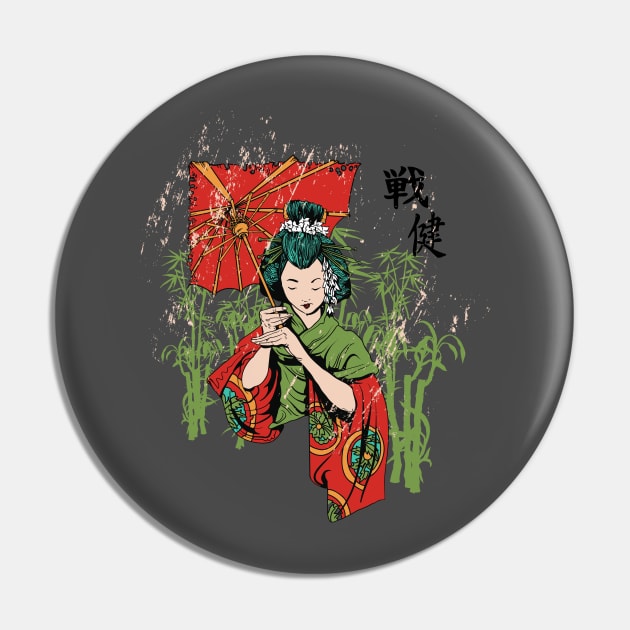 Japanese Geisha Girl Art Pin by medabdallahh8