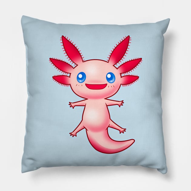 Axolotl Pillow by MIKELopez