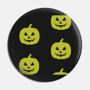 Rotund Jack-O-Lantern Tile (Bright Green) Pin