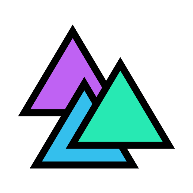 Retro 90s Aesthetic Vaporwave Triangles by MeatMan