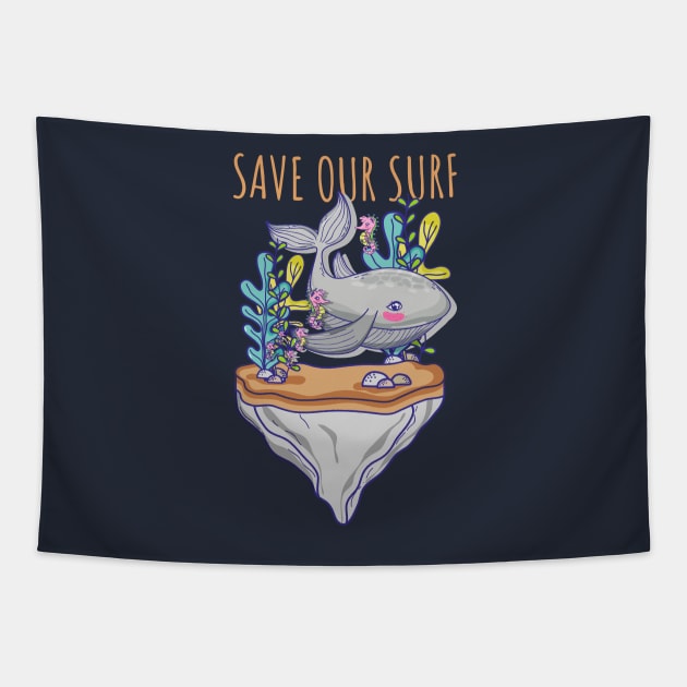 Save The Surf Tapestry by casualism