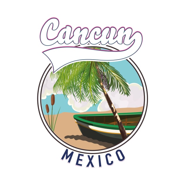 Cancun Mexico travel logo by nickemporium1