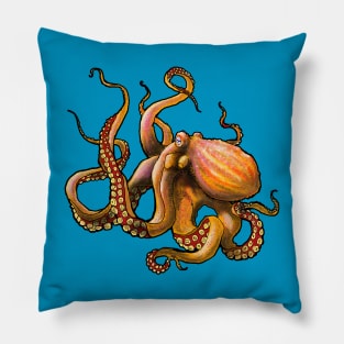 Octopus Orange Pillow