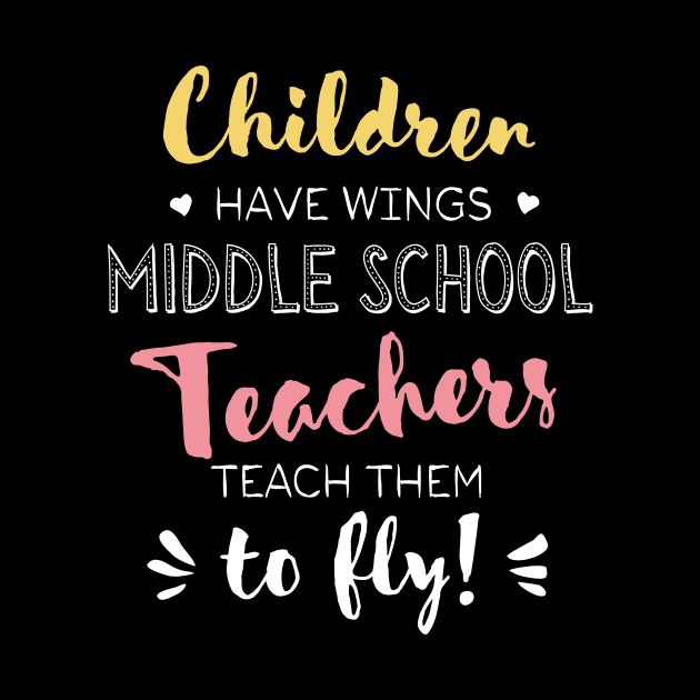 Middle School Teacher Gifts - Beautiful Wings Quote by BetterManufaktur