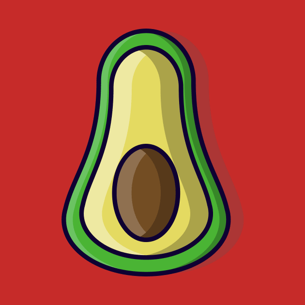 Cute  Avocado - Icon by Lionti_design