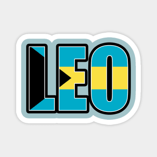 Leo Bahamian Horoscope Heritage DNA Flag Magnet