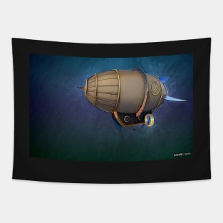 Airship in Flight Tapestry