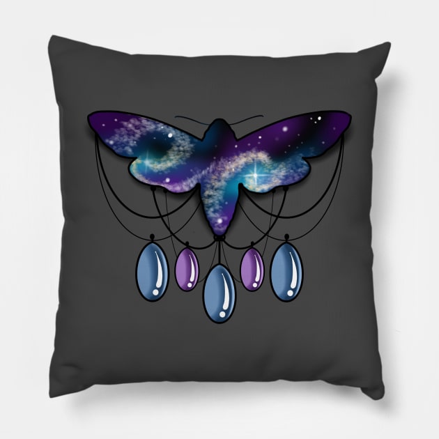 Winter Moth Pillow by KarenWasHere