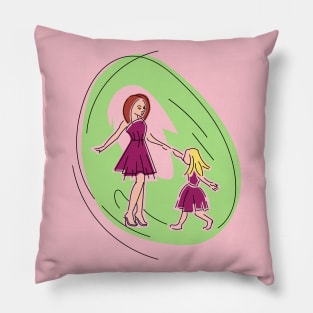 Mom dancing with daughter Pillow