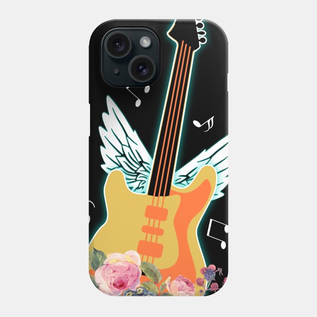 Electric Guitar Rock Music Lover Tank Top Phone Case by Simpsonfft