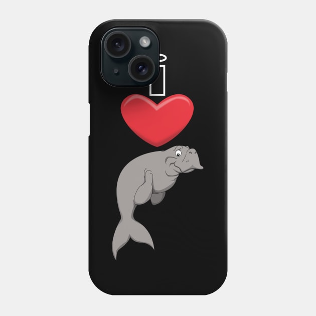 I Heart Dugongs Phone Case by Wickedcartoons