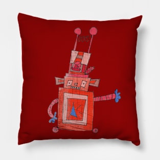 Robot red Pillow