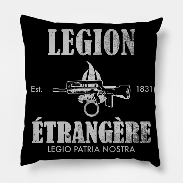 French Foreign Legion (distressed) Pillow by TCP