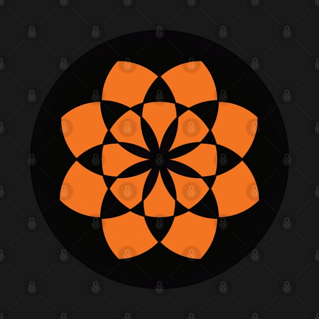 orange flower of life by Lumina