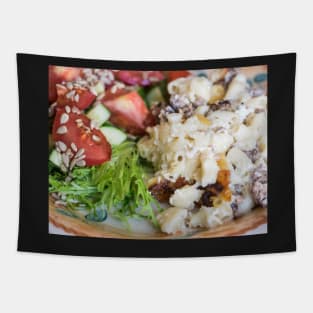 Casserole with Salad Tapestry