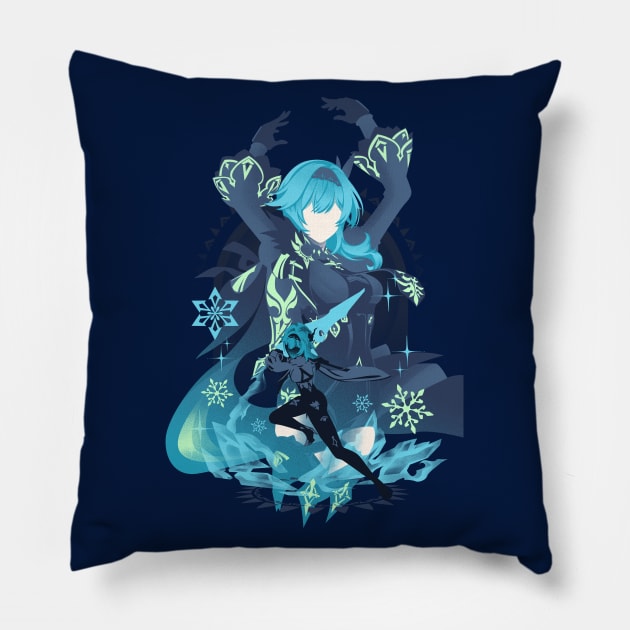 Eula Dance of the Shimmering Wave Pillow by plonkbeast