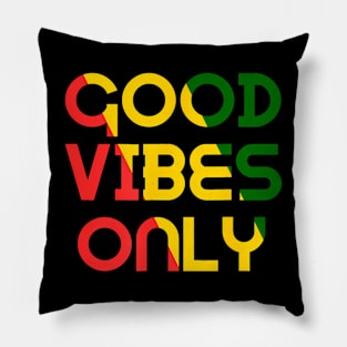 Good Vibes Only Rasta Reggae Roots Clothing Flag Pillow