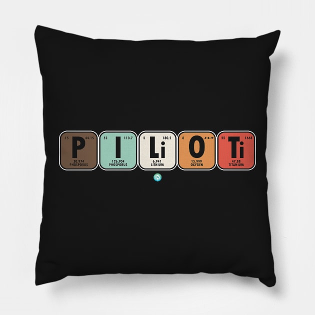 Summer Aircraft Pilot Gift Pillow by woormle