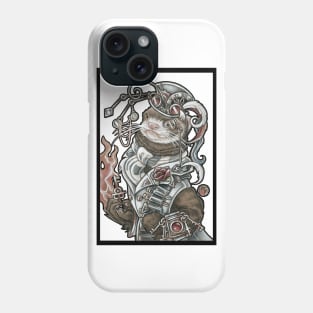 Steampunk Devil Ferret - White Outline Phone Case