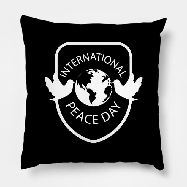 A symbol of peace on the day of peace celebrations Pillow by Wilda Khairunnisa