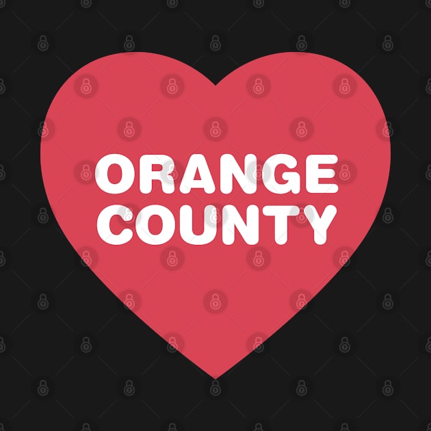 Orange County California Bold Red Heart by modeoftravel