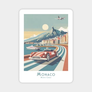 Vintage Monaco Grand Prix - Monte Carlo Racing Magnet