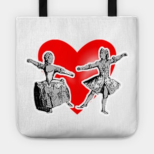 Couple lovers dancing Tote