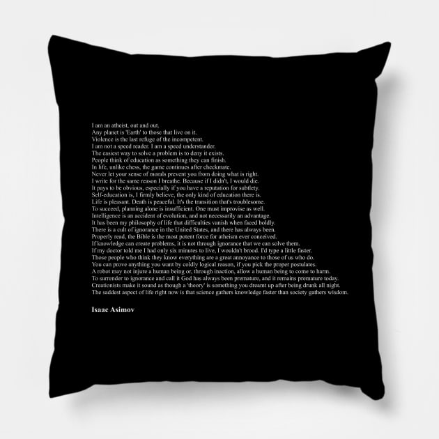 Isaac Asimov Quotes Pillow by qqqueiru