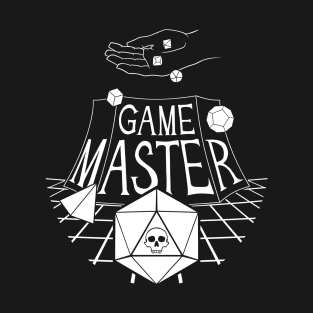 Game Master Skull - White Design T-Shirt