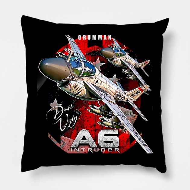 A6 Intruder United States Navy & Marine Corps  Attack Aircraft Pillow by aeroloversclothing