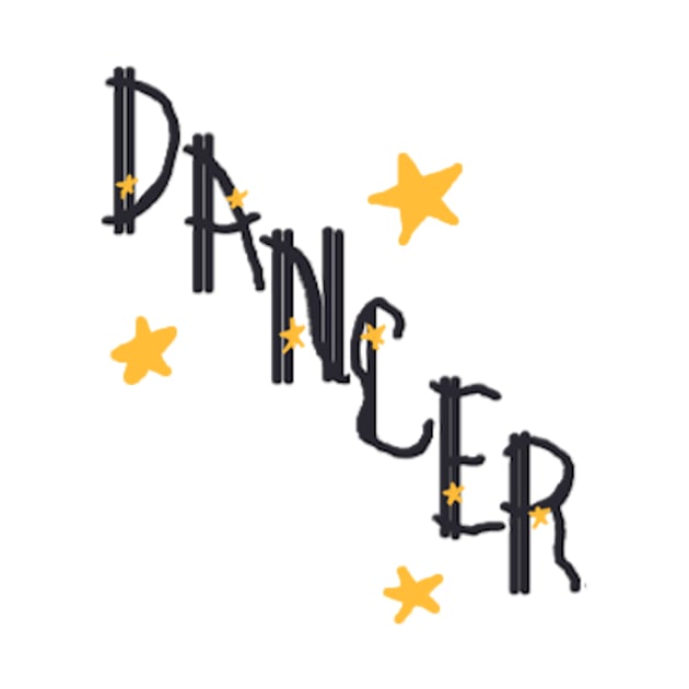 "DANCER" Retro Glamour Lettering by LochNestFarm