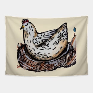 Spring Chicken Tapestry