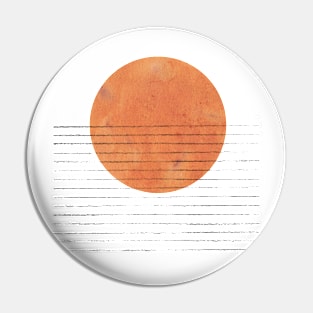 Abstract terracotta sun and sea Pin