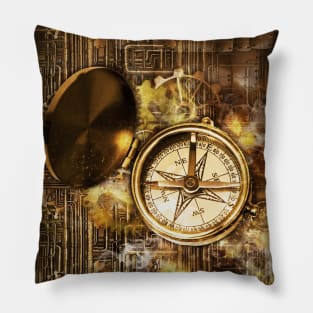 Compass steampunk Pillow