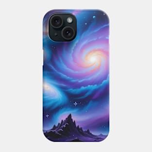 Starry Night Whispers: Digital Art Print Phone Case