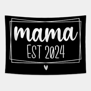 Mama Mom Est 2024 Promoted To Mommy 2024 Tapestry